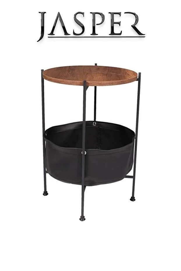 Jasper Latus Çift Katlı Altı Sepetli Yan Sehpa